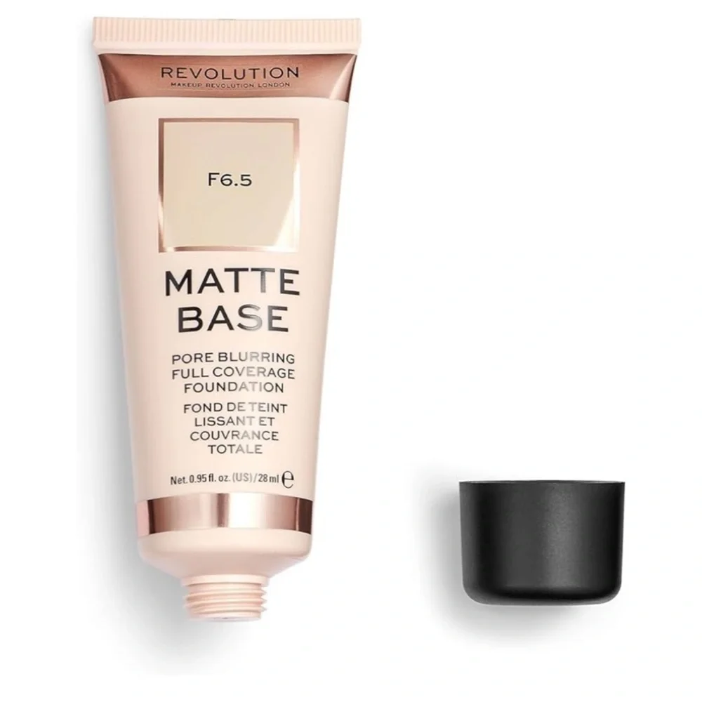 Revolution Matte Base Foundation F6.5 Soft Matte Powder Finish